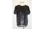 Velor blouse with dots